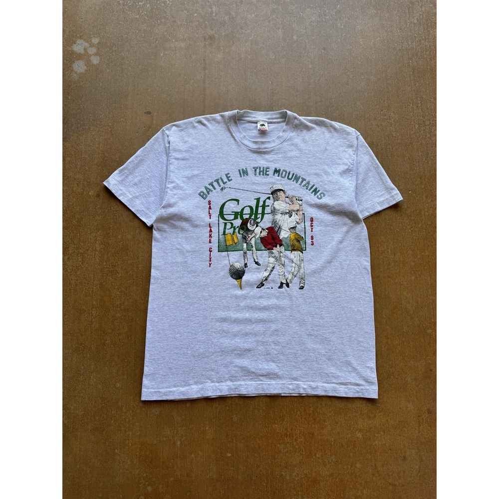VTG 90s Golf Battle in the Mountains Salt Lake City Sport T-Shirt (XXL) Golfing